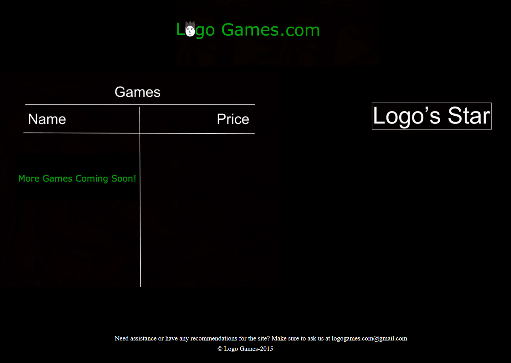 Original Logo Games Homepage